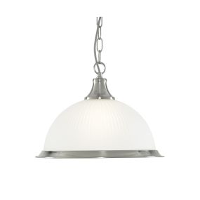 Searchlight American Diner - lampe suspendue - Ø 34 x 78 cm - chrome