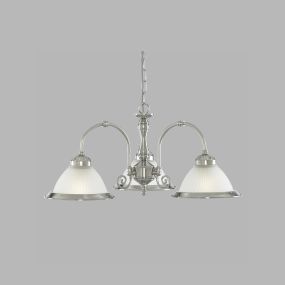 Searchlight American Diner - lampe suspendue - Ø 62 x 82 cm - chrome
