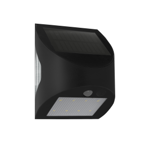 Century Italia Arcadia Max - lampe murale extérieure à énergie solaire avec capteur - 10,5 x 8 x 13 cm - LED 3W inclus - IP65 - noir