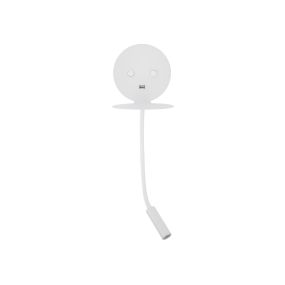 Nova Luce Eclip - applique murale avec interrupteur et chargeur USB - 15 x 19,5 x 50 cm - 6W + 3W LED inclus - blanc
