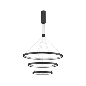 Nova Luce Empatia - lampe suspendue - Ø 80 x 150 cm - 108W dimmable LED inclus - sand black