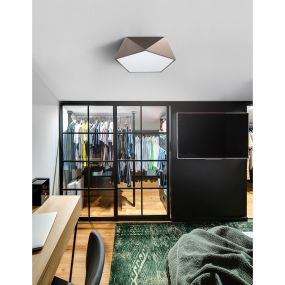 Nova Luce Darius - plafonnier - 40 x 40 x 10 cm - bronze et blanc mat