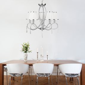 Searchlight Simplicity - lustre - Ø 55 x 114 cm - chrome