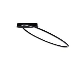 Nova Luce Kiklos - plafonnier - Ø 64 x 30 cm - 30W dimmable LED inclus - noir sablé