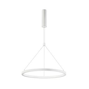 Nova Luce Empatia - lampe suspendue - Ø 60 x 120 cm - 35W LED dimmable inclus - blanc sable