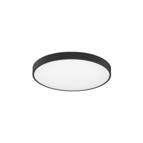 Nova Luce Perfect Profile - plafonnier sur télécommande (incl.) - Ø 60 x 10 cm - 40W LED dimmable inclus - 2700K-6000K - noir