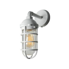 Konstsmide Olbia - applique murale d'extérieur - 11,5 x 20 x 33 cm - IP44 - blanc