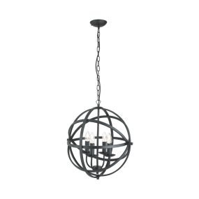 Searchlight Orbit - lustre - Ø 46 x 116 cm - noir mat
