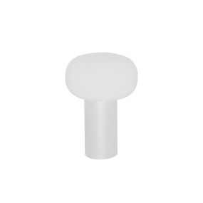 Konstsmide Antibes - lampe de table - Ø 13 x 19 cm - 2,5W LED dimmable + RGB inclus - rechargeable - IP54 - blanc
