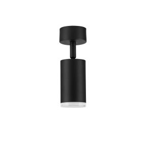 Nova Luce Mao - spot en saillie - Ø 5,5 x 17 cm - IP44 - noir sablé