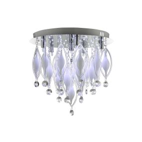 Searchlight Spindle - plafonnier avec télécommande - Ø 44 x 43 cm - 2W LED inclus - chrome