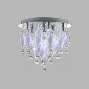 Searchlight Spindle - plafonnier avec télécommande - Ø 44 x 43 cm - 2W LED inclus - chrome