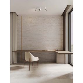 Nova Luce Ison - spot en saillie 3L - 58 x 17 x 14 cm - blanc sablé