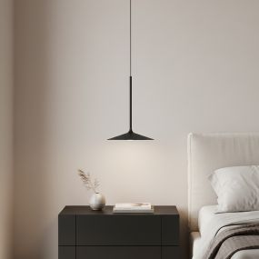 Maxlight Hana - lampe suspendue - Ø 17,5 x 150 cm - 6W LED inclus - noir