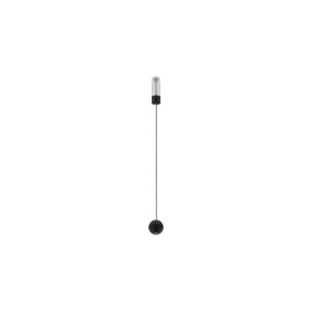 Nova Luce Imagine - lampe suspendue - Ø 5 x 120 cm - 6W LED incl. - noir