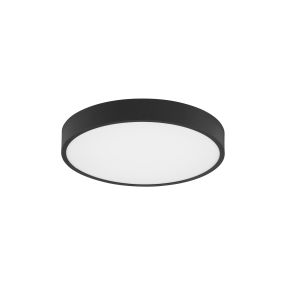 Nova Luce Perfect Profile - plafonnier télécommandé (incl.) - Ø 40 x 10 cm - 20W LED dimmable inclus - 2700K-6000K - noir