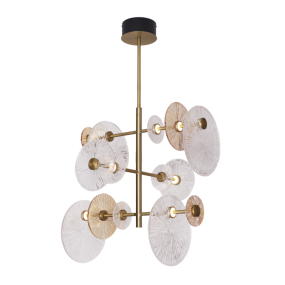 Maxlight Allure - lampe suspendue - Ø 60 x 105 cm - 14 x 3W LED inclus - or mat