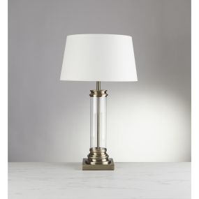 Searchlight Pedestal - lampe à poser - Ø 37 x 62 cm - laiton antique