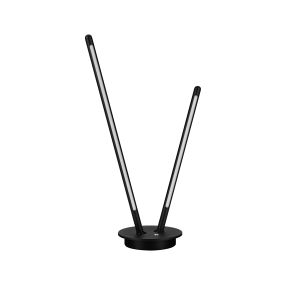 Nova Luce Intec - lampe de table - Ø 15 x 50 cm - 8W dimmable LED inclus - noir sablé