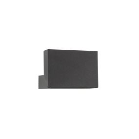 Nova Luce Brin - applique d'extérieur - 14 x 14,5 x 3,5 cm - 10W LED inclus - IP65 - anthracite