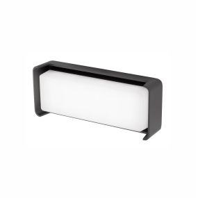 Nova Luce Keen - applique d'extérieur - 22,5 x 6,5 x 9,5 cm - 12W LED inclus - IP65 - gris foncé
