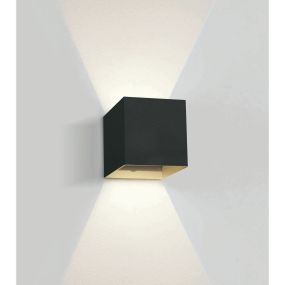 ONE Light Outdoor Wall Dark Lights - applique murale extérieure - 11,1 x 9,5 x 11 cm - 2 x 3W LED inclus - IP54 - noir