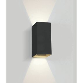 ONE Light Outdoor Wall Dark Lights - applique murale extérieure - 9 x 6,8 x 16,6 cm - 2 x 3W LED inclus - IP54 - noir