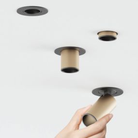 VK Lighting Coko - Spot encastré sans cadre avec rosace d'encastrement - Ø 3,5 x 7,3 cm - Ø 50 mm taille d'encastrement - 6W LED incl. - noir