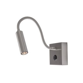 Nova Luce Madison - applique murale avec interrupteur - 32 x 8 x 31 cm - 3W LED inclus - chrome