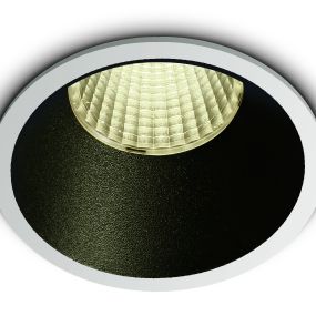 ONE Light COB Dark Light Range - spot à encastrer - Ø 73 mm, Ø 67 mm encastré - 12W LED dimmable inclus - blanc - couleur de lumière blanc chaud