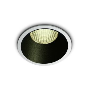 ONE Light COB Dark Light Range - spot à encastrer - Ø 73 mm, Ø 67 mm encastré - 12W LED dimmable inclus - blanc - couleur de lumière blanc chaud