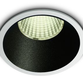 ONE Light COB Dark Light Range - spot à encastrer - Ø 73 mm, Ø 67 mm encastré - 12W LED dimmable inclus - blanc - couleur de lumière blanche