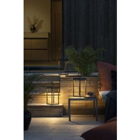 Konstsmide Ravello - lampadaire et lampe de table portable avec port USB - 15 x 30 x 15 cm - 2,2W dimmable LED inclus - IP54 - noir