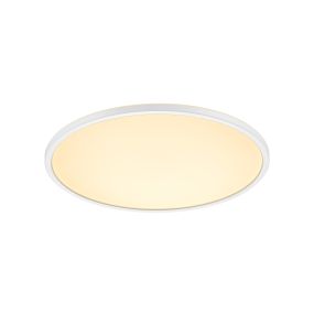 Nordlux Oja - plafonnier - Ø 42,4 x 2,3 cm - fonction Moodmaker à 3 niveaux (2700K) - 22W LED inclus - blanc