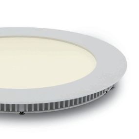 ONE Light Panneau encastré rond - Ø 17,3 x 2,2 cm - 12W LED inclus - IP40 - blanc - couleur de lumière blanc chaud