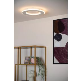 Lucide Axelle - plafonnier - Ø 39,6 x 4,6 cm - 24W LED inclus - 3 StepDim - blanc