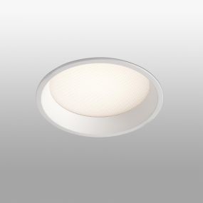 Faro Croc - spot à encastrer - Ø 135 mm, Ø 126 mm à encastrer - 13W LED dimmable inclus - IP44 - blanc mat