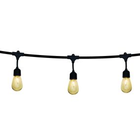 ONE Light - guirlande lumineuse solaire - guirlande de 8,5 mètres - 12 x 1W LED inclus - IP67 - noir
