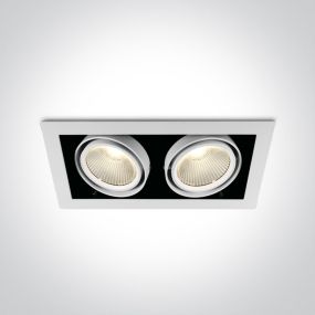 ONE Light COB Box Type Shop - spot à encastrer - 340 x 185 mm, 320 x 160 mm taille d'encastrement - 2 x 30W LED inclus - blanc