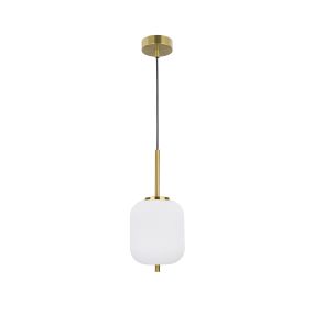Nova Luce Lato - lampe suspendue - Ø 16,5 x 120 cm - laiton antique