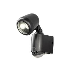Konstsmide Prato - lampe murale extérieure à piles - 6,5 x 14 x 20,5 cm - 1W LED incl. - IP44 - noir