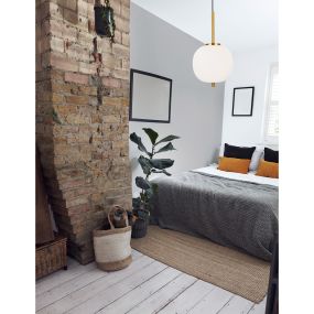 Nova Luce Lato - lampe suspendue - Ø 18,5 x 120 cm - laiton antique