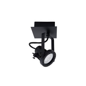 Nova Luce Salva - spot en saillie 1L - 10 x 10 x 16 cm - noir sable
