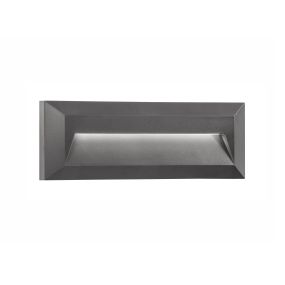 Nova Luce Pulsar - applique d'extérieur - 23 x 3 x 8 cm - 2W LED inclus - IP54 - gris foncé