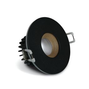 ONE Light COB Range spot encastrable - Ø 88 mm, Ø 75 mm encastrable - 8W LED inclus - IP54 - noir