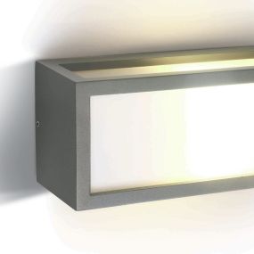 ONE Light Outdoor E27 Square - applique murale extérieure - 25 x 10 x 11 cm - IP54 - gris