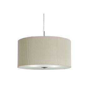 Searchlight Drum Pleat - lampe suspendue - Ø 40 x 108 cm - crème