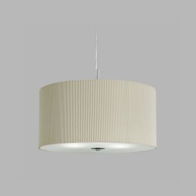 Searchlight Drum Pleat - lampe suspendue - Ø 40 x 108 cm - crème