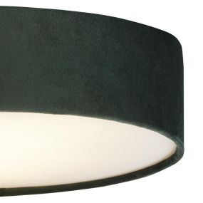 Searchlight Drum - plafonnier - Ø 38 x 10 cm - vert