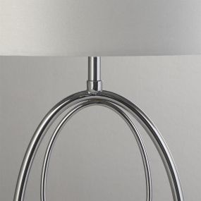 Searchlight Loopy - lampe à poser - 35 x 53 cm - chrome et argent